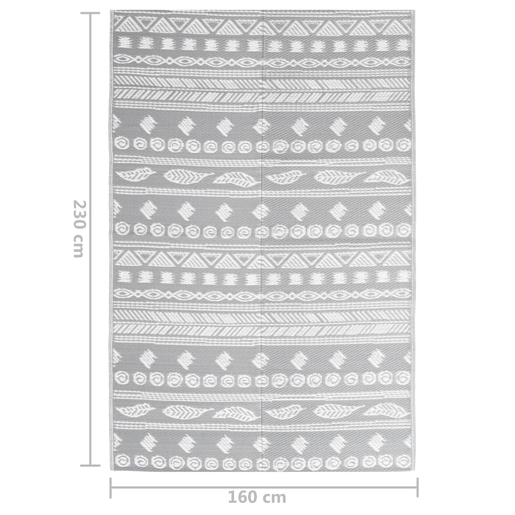dimensions Tapis d'extérieur symbole gris 160x230cm